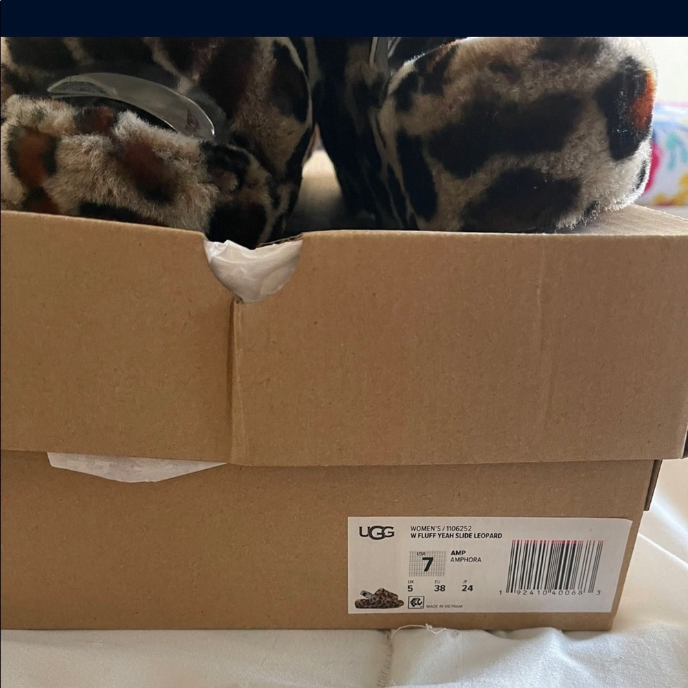Brand new Cheetah Ugg slippers